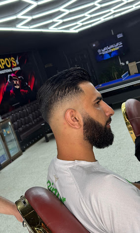 Skin fade and beard trim at APO's Barbershop Birmingham